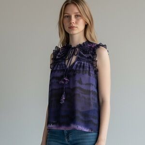 MISA Darcy Ombre Animal Print Top